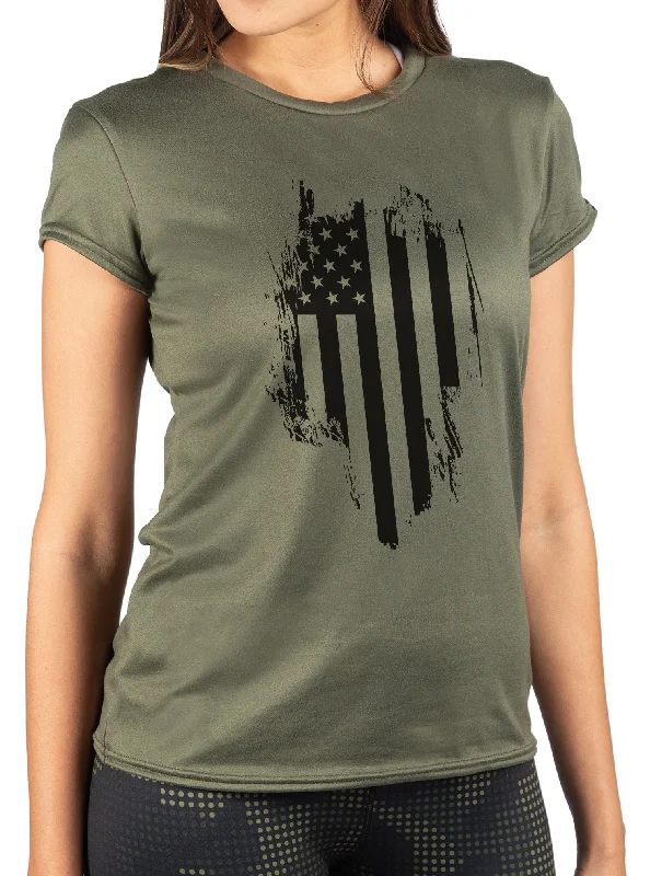 casual scoop neck t-shirt for women -WOMEN'S FLAG SOFTTECH™ TEE