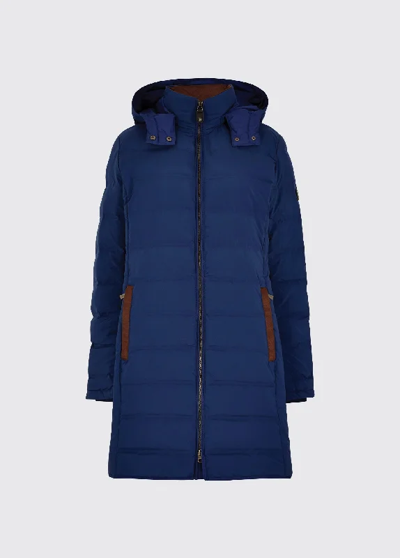 urban style cropped puffer jacket -Ballybrophy Quilted Jacket - Peacock Blue