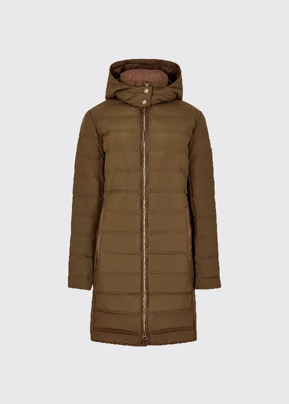 sporty track jacket for women -Ballybrophy Quilted Jacket - Bronze