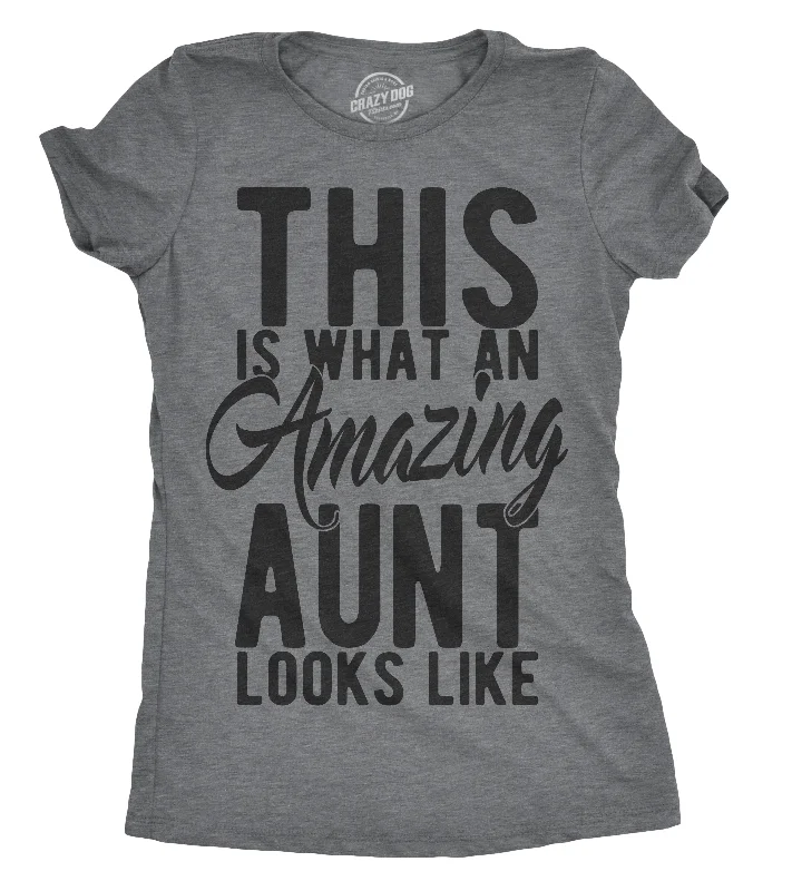 chic asymmetrical top for women -This Is What An Amazing Aunt Looks Like Women's T Shirt