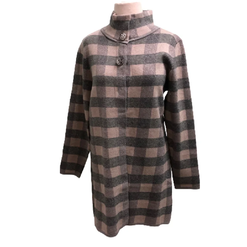 ladies' insulated ski jacket -Passioni Jacket Checkered Pattern