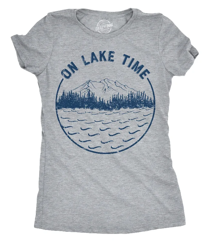 casual relaxed-fit blouse for women -On Lake Time Women's T Shirt