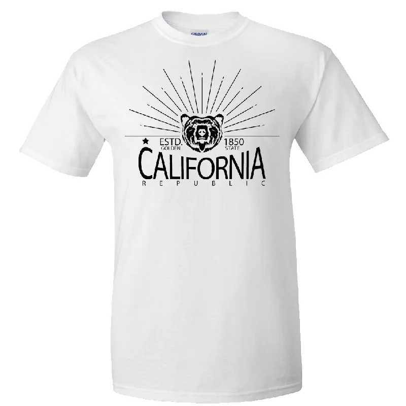 women's striped casual shirt -California Golden State Black Print Asst Colors T-shirt/tee