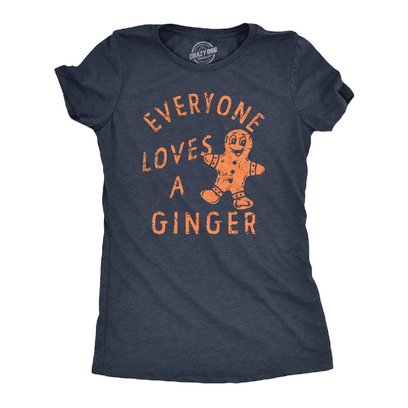 trendy puff sleeve crop top for ladies -Everyone Loves A Ginger Women's T Shirt