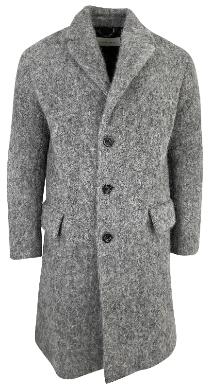 casual coats for women -Dries Van Noten Wool Blend Coat in Grey