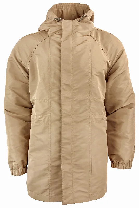 warm down coat for women -Alexander McQueen Hooded Jacket in Beige