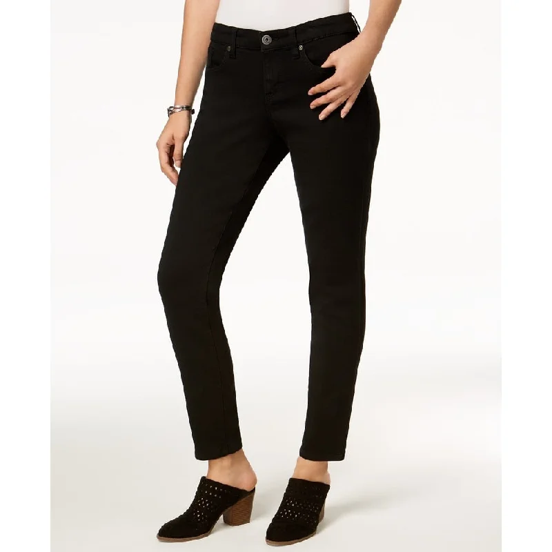 ladies' ripped boyfriend-style jeans -Style & Co Women's Ultra-Skinny Jeans Black Size 12