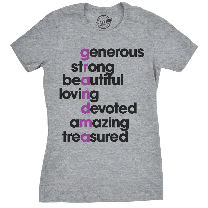 ladies' modern draped top -Grandma Letters Women's T Shirt