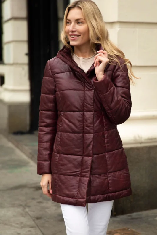 soft touch sherpa coat for women -Lya Leather Coat