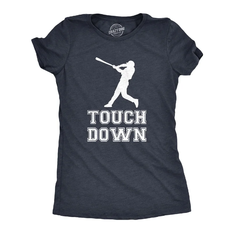 loose-fit linen top for women -Touch Down Baseball Bat Women's T Shirt