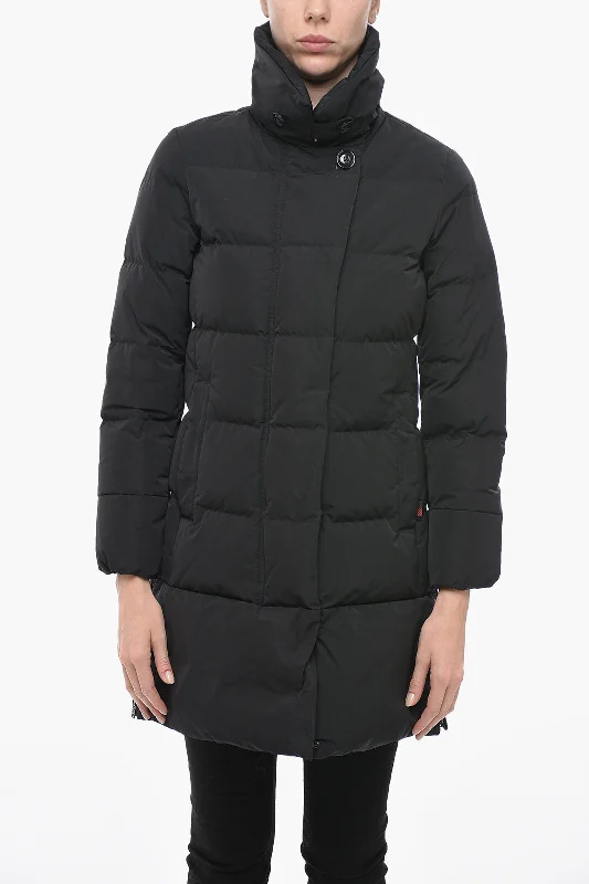 long elegant trench coat for women -Woolrich Quilted VAIL Coat with Turtleneck