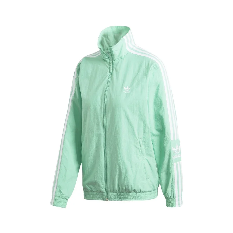 ladies' puffer jacket -Adidas Womens Track Windbreaker Jacket, Green, X-Small