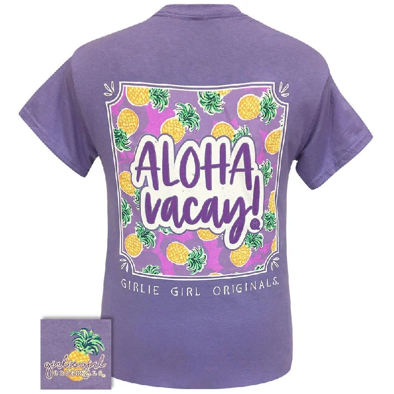 women's sleeveless pleated blouse -Aloha Vacay-Violet SS-2195