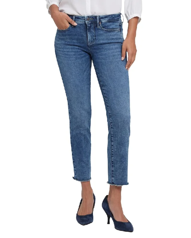 ladies' stylish flare jeans -NYDJ Sheri Stoney Ankle Crop Jean