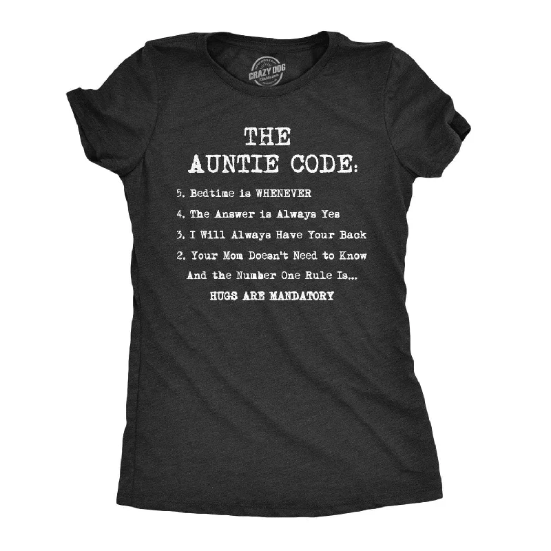 ladies' henley button t-shirt -Auntie Code Women's T Shirt