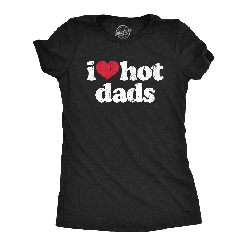 trendy tie-front crop top for ladies -I Heart Hot Dads Women's T Shirt