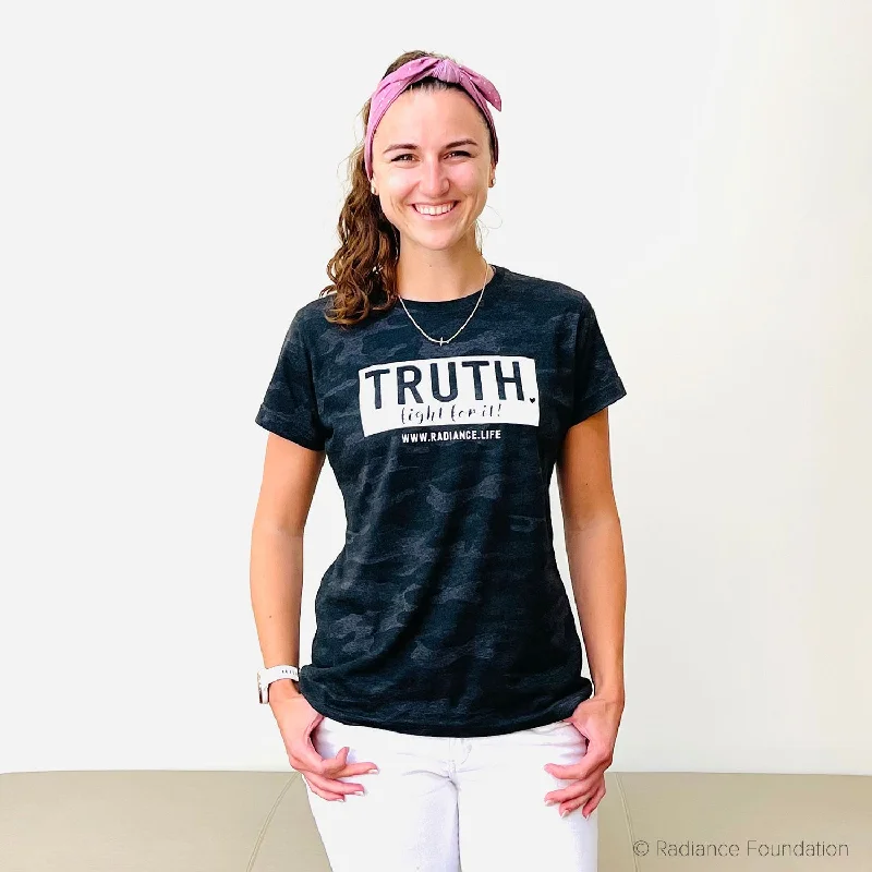 women's sheer mesh blouse -"TRUTH. FIGHT FOR IT." Women's T-Shirt