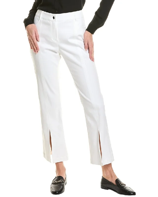 high-rise mom jeans for women -Elie Tahari Cropped Denim Pant