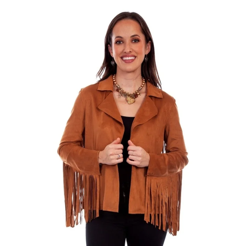 versatile casual coat for women -Scully Western Jacket Womens Ultra Suede Fringe Microfiber F0_HC769