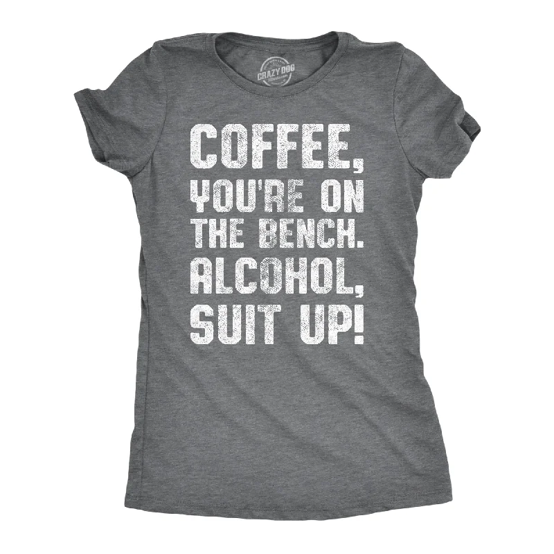 women's minimalist turtleneck top -Coffee, You're On The Bench Women's T Shirt