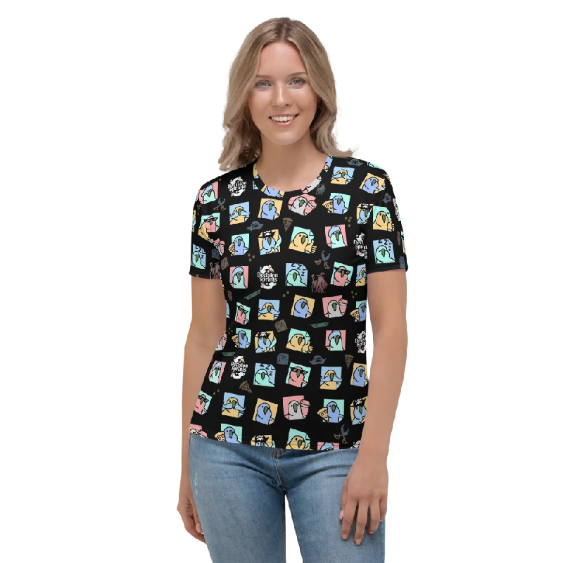 stylish ruffle blouse for women -Adaptavist All-over Parrot Design T-Shirt