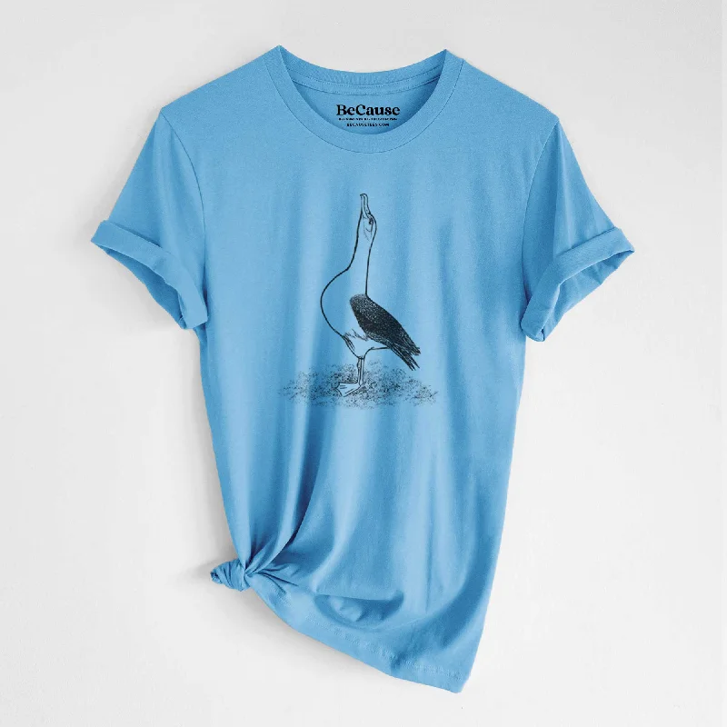 stylish cutout shoulder top for women -Diomedea exulans - Wandering Albatross - Lightweight 100% Cotton Unisex Crewneck