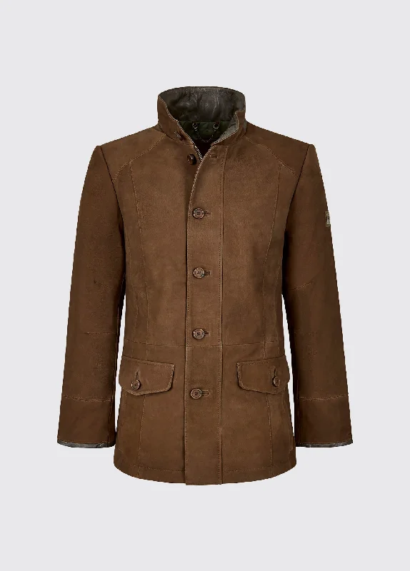 women's reversible coat -Moore Leather Jacket - Walnut