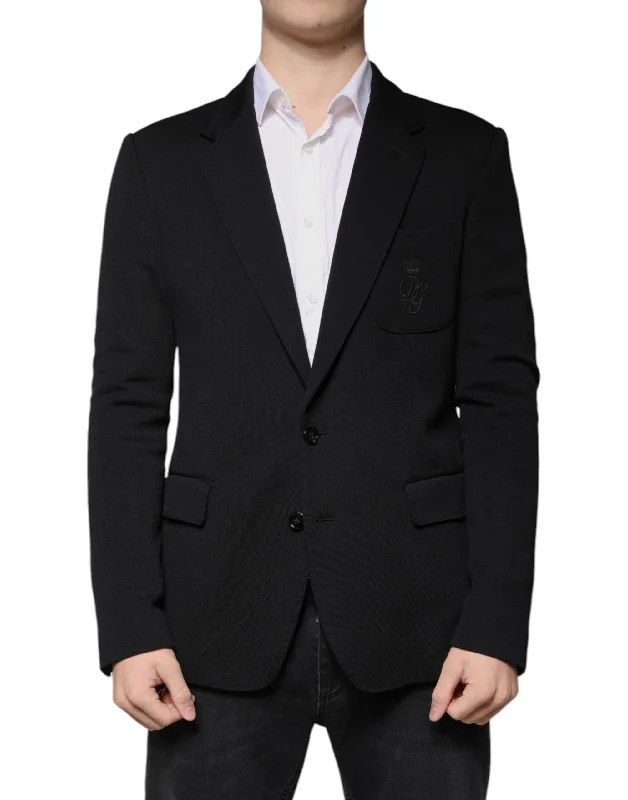 structured blazer jacket for women -Dolce & Gabbana  Wool Single Breasted Formal Men's Blazer