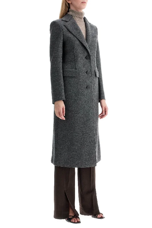 casual coats for women -Harris Wharf London Single-Breasted Coat In Pressed Wool