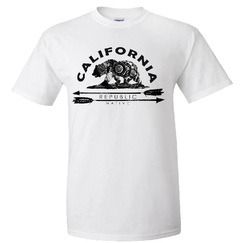 fitted ribbed blouse for women -California Arrow Bear Asst Colors T-shirt/tee