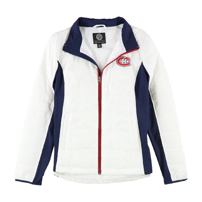 sophisticated evening coat for women -G-III Sports Womens Montreal Canadiens Jacket, White, Large