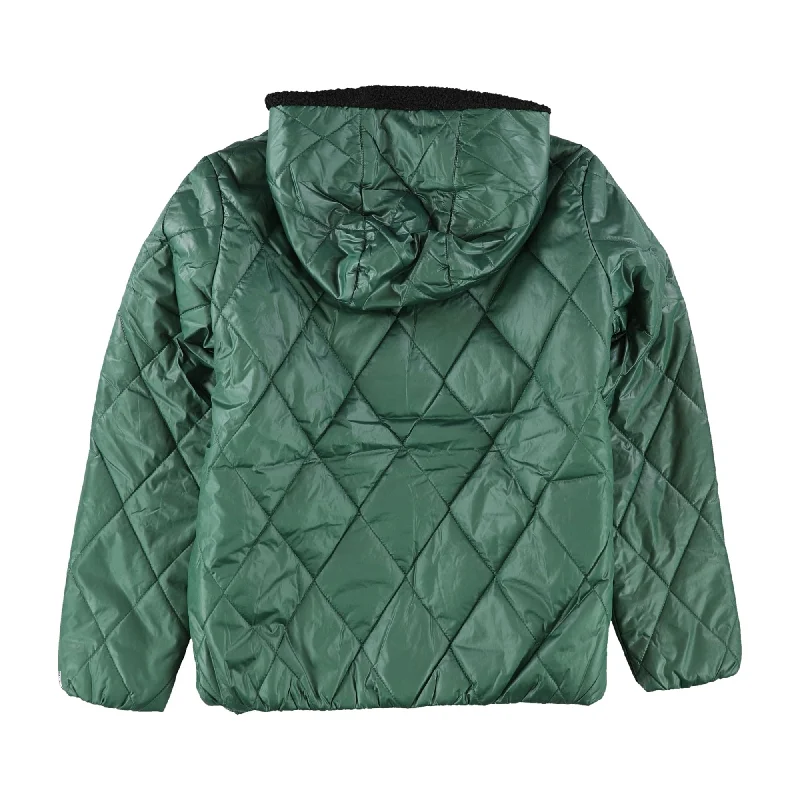 stylish knitted jacket for women -G-III Sports Womens Green Bay Packers Puffer Jacket, Green, Small