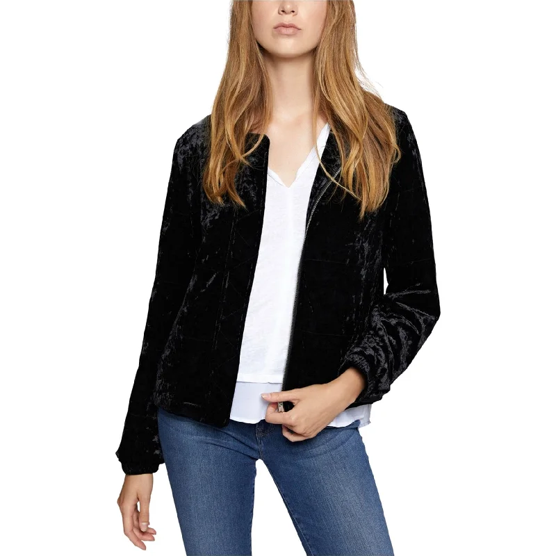 breathable softshell jacket for women -Sanctuary Clothing Womens Velvet Jacket, Black, X-Small