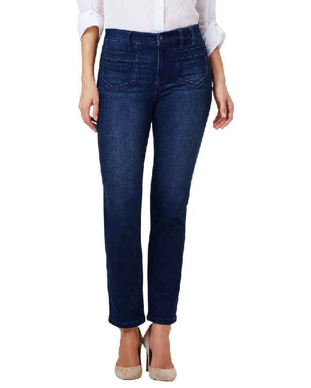 comfortable bell-bottom jeans for women -NIC+ZOE Mid Rise Straight Pocket Jean