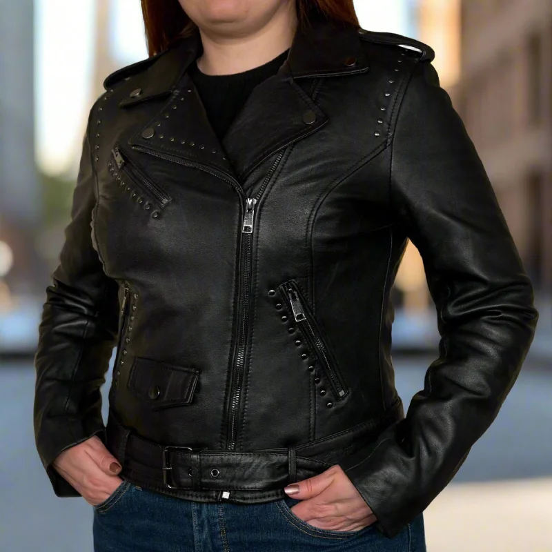 cropped faux leather jacket for women -BOL Women's Nova Jacket