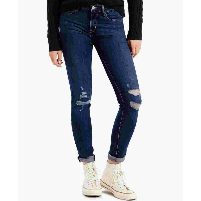 trendy acid-wash jeans for women -Levi's Women's 711 Skinny Jeans Blue Size 4 Short