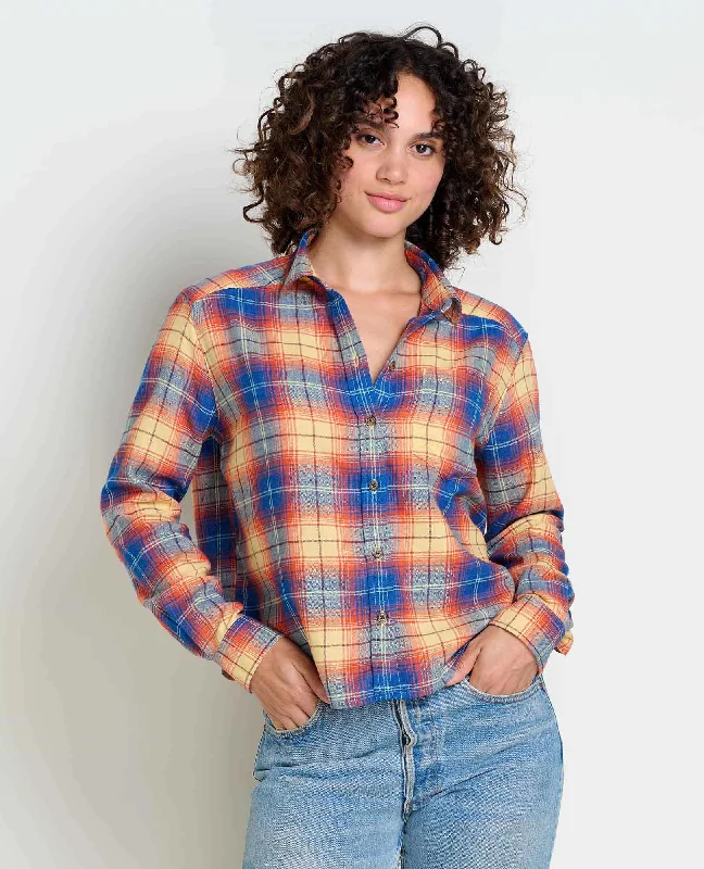 elegant chiffon tunic top for women -Re-Form Flannel Boxy Shirt