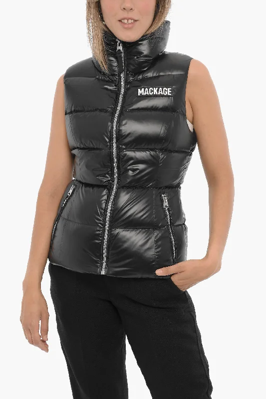 women's faux fur-lined parka -Mackage Sleeveless Quilted CHAYA Down Jacket