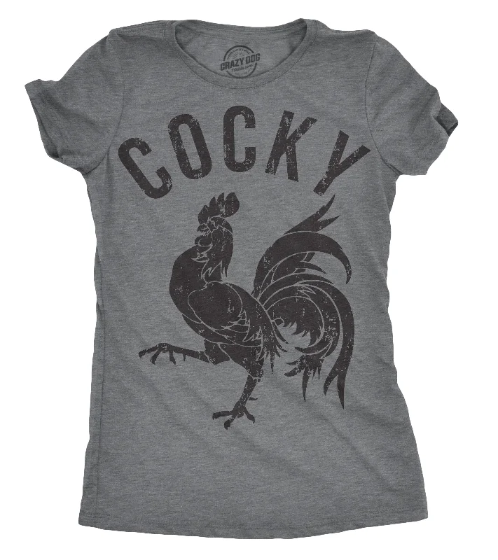 women's button-up shirt -Cocky Women's T Shirt