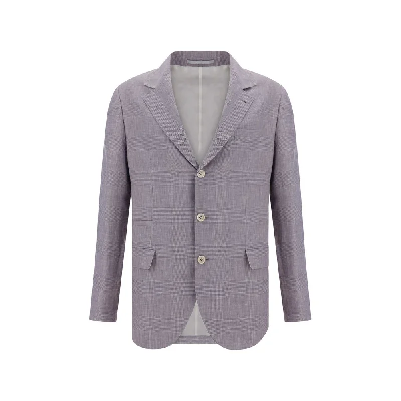 women's belted trench coat -Brunello Cucinelli Blazer Men's Jacket