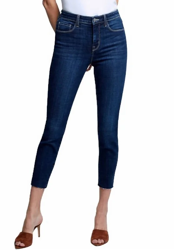 high-rise wide-leg denim jeans -Marguerite High Rise Skinny Pant In Kodiak