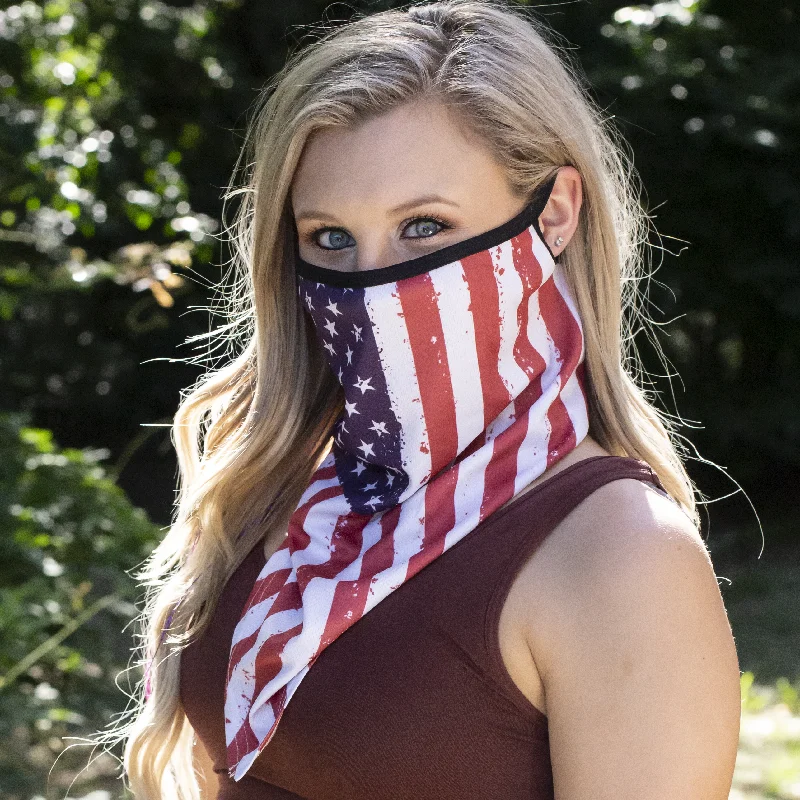 women's minimalist turtleneck top -FB-2020 FACE BANDANA FLAG