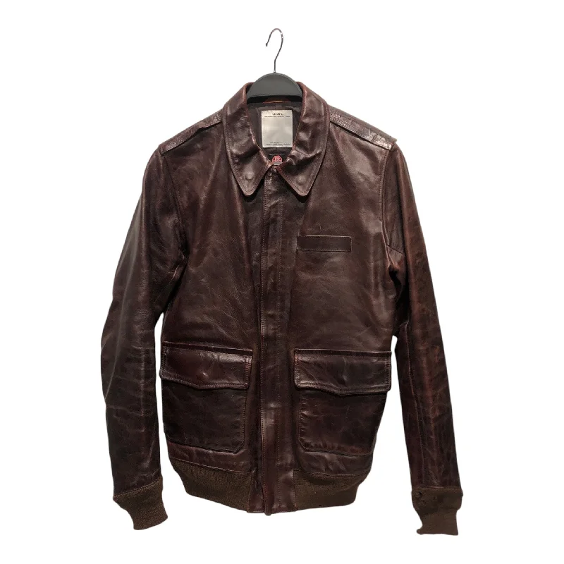 women's sherpa-lined jacket -visvim/Leather Jkt/L/Leather/BRW/