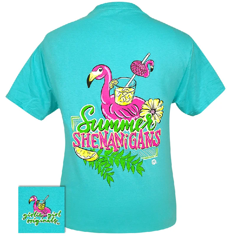 soft cotton t-shirt for women -Summer Shenanigans Scuba Blue SS-2458