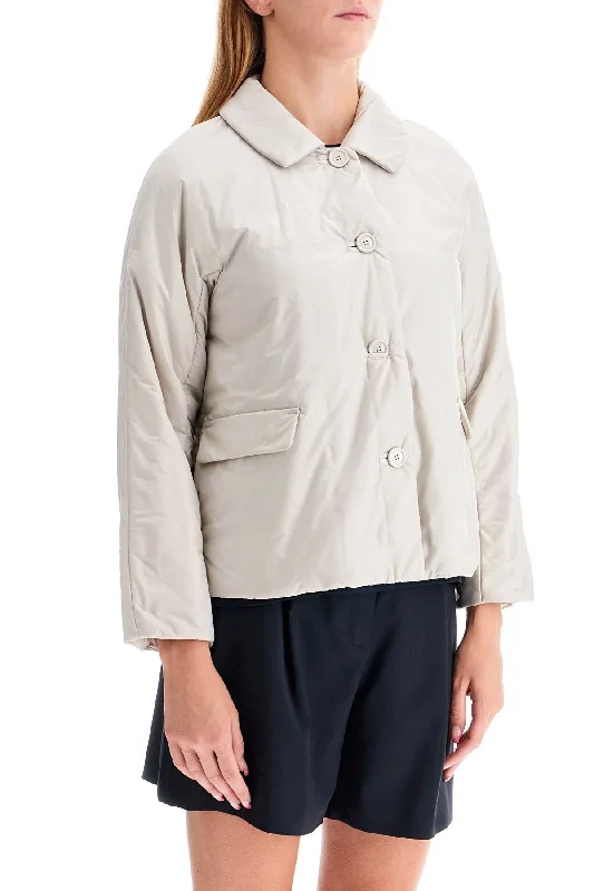 lightweight packable jacket for women -Max Mara The Cube Reversible Technical Canvas Jacket