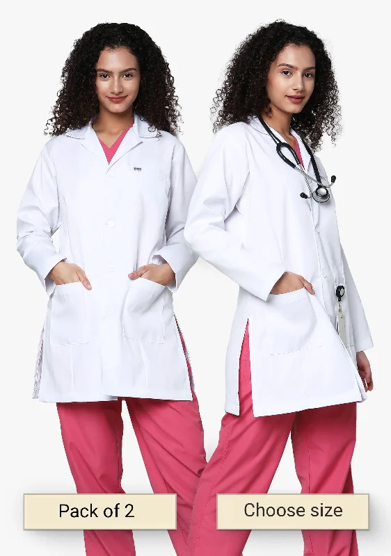 classic trench raincoat for women -Chief Women's Lab coat apron (Pack of 2)