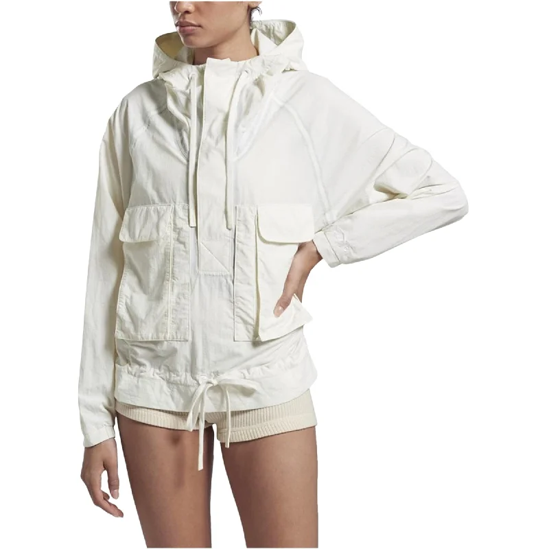 women's relaxed fit blazer -Reebok Womens Blouson Jacket, Off-White, Small