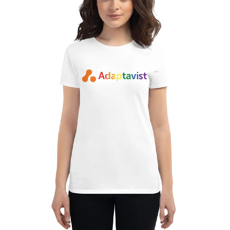 trendy gathered sleeve top for ladies -Women's Adaptavist Pride T-Shirt