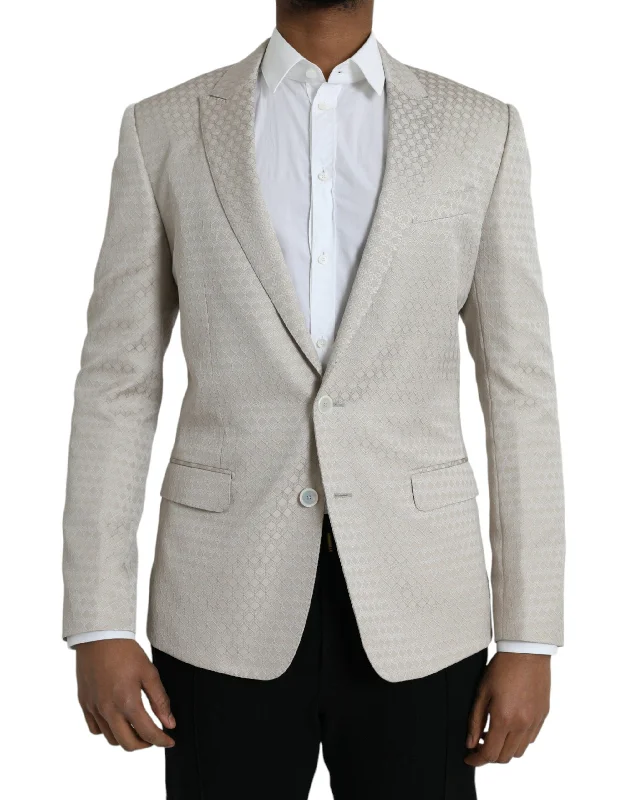 women's cropped bomber jacket -Dolce & Gabbana  MARTINI Single Breasted Coat Men's Blazer