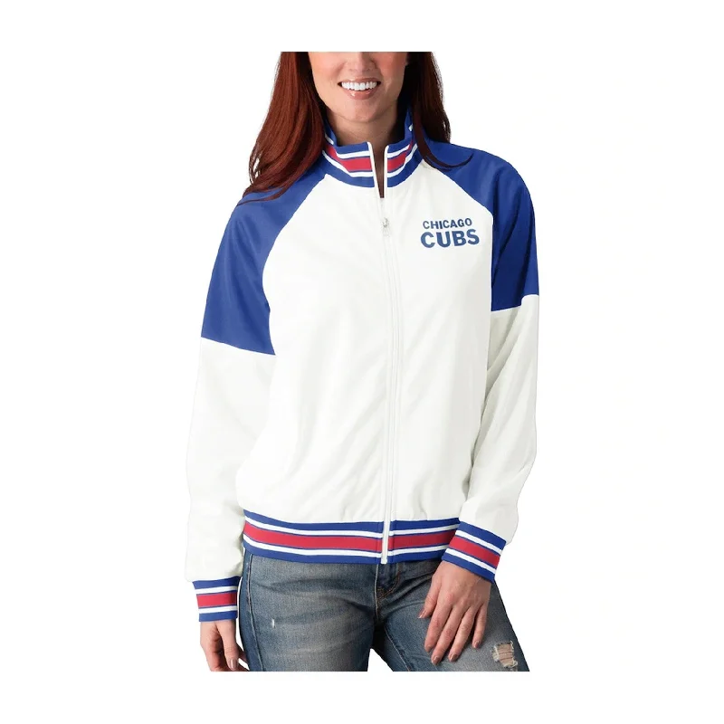 ladies' fur-lined jacket -G-III Sports Womens Chicago Cubs Jacket, White, Small